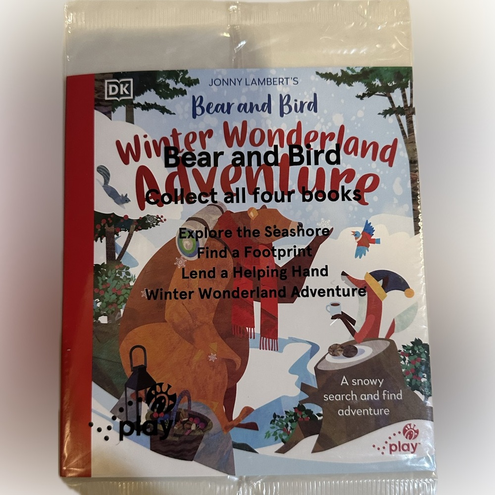 2025 CHICK FIL A BEAR AND BIRD WINTER WONDERLAND ADVENTURE BOOK KIDS MEAL PROMO